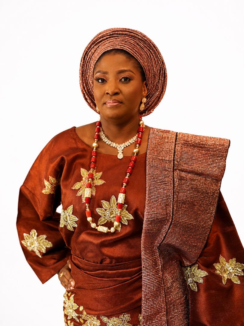 T&T Regal Ember Beaded Aso-Oke